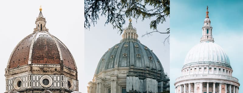 Famous dome roof structures.