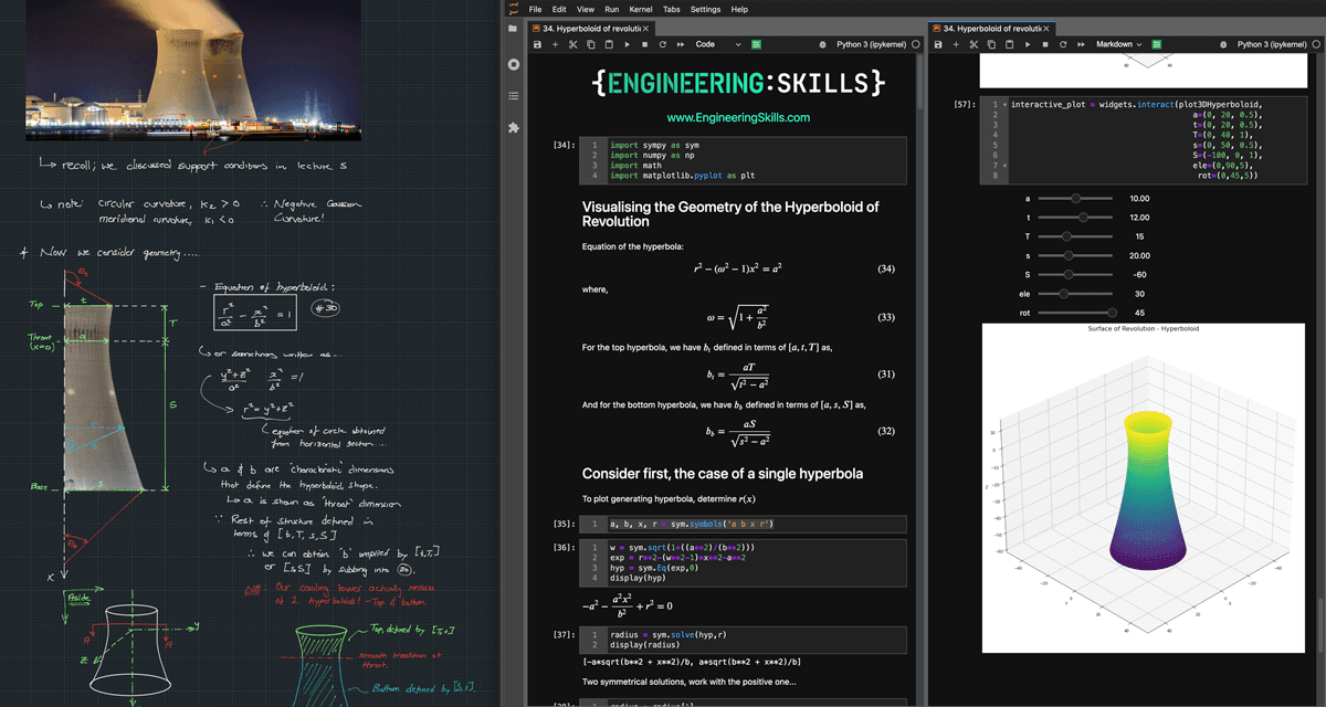 Hyperboloid shell analysis.