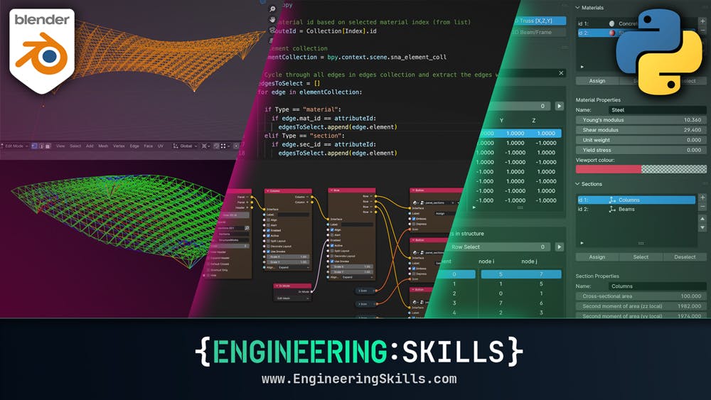 Building Engineering Modelling and Analysis Addons in Blender