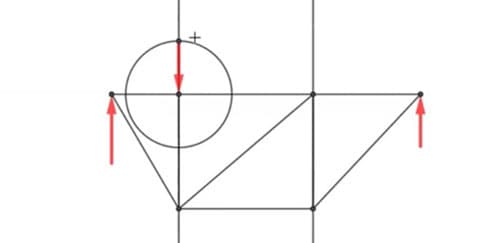 Force arrow from 12 o’clock to the centre of the force scale. | EngineeringSkills.com