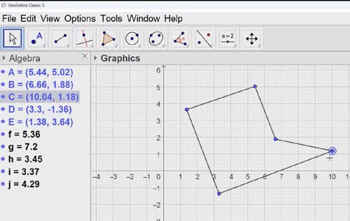 Line segments added between points on the 2D canvas | EngineeringSkills.com