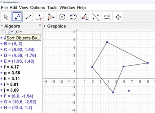 Sort objects by type in the Algebra window. | EngineeringSkills.com