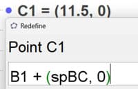 Add point C1 parametrically. | EngineeringSkills.com