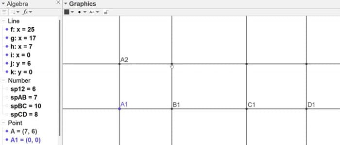 Establishing grid points using the parallel line tool. | EngineeringSkills.com