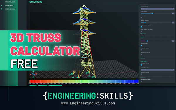 3D Truss Calculator – Quick Start Guide | EngineeringSkills.com